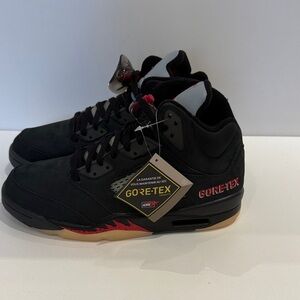 GORE-TEX Black and Red Men's Sneakers